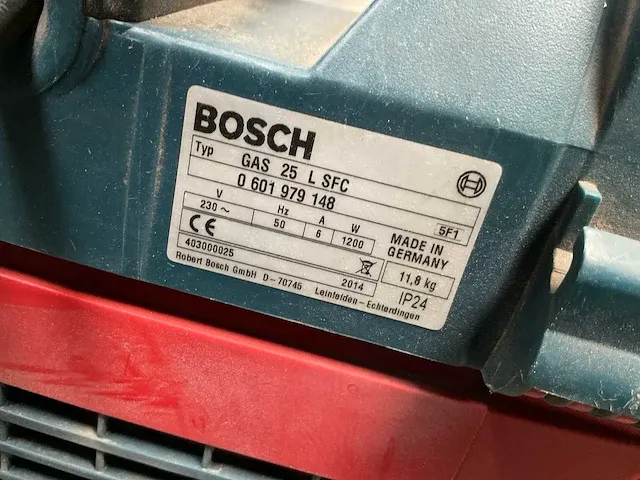 Bosch gas 25 l sfc industriële stofzuiger - afbeelding 4 van  4