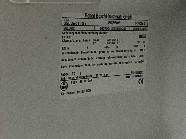 Bosch gsl 3601/34 vriezer - afbeelding 5 van  5