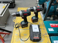 Bosch gsr 14,4 ve 2 li accu boormachine (2x) - afbeelding 1 van  4
