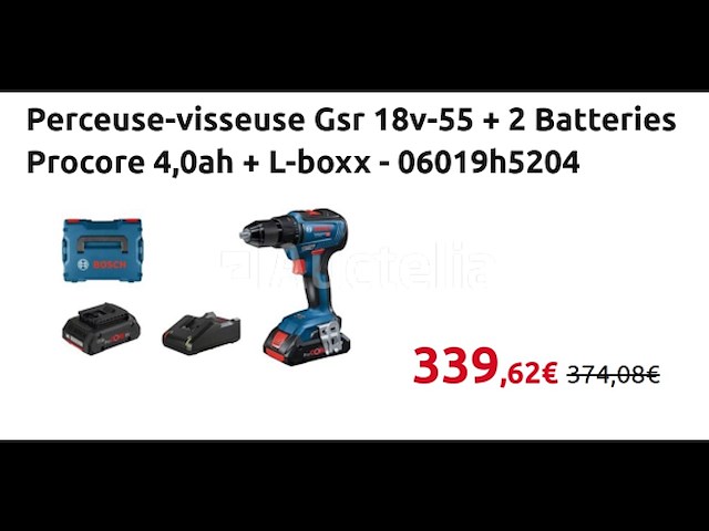 Bosch gsr 18v-55 accuschroefboormachine in de systainer - afbeelding 1 van  10