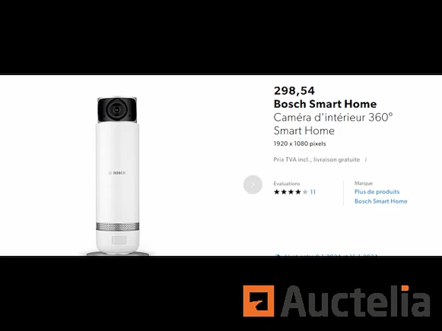 Bosch i am smart home wifi bewakingscamera (360° panoramische detectie door rotatie° - afbeelding 1 van  9