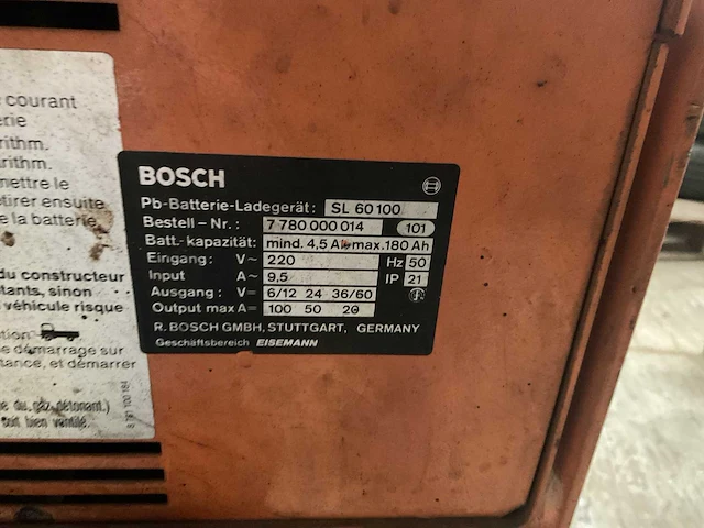 Bosch sl60100 batterijlader - afbeelding 4 van  4