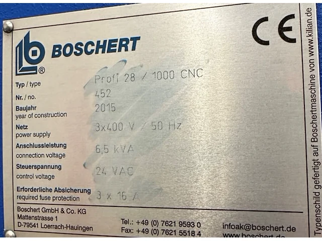 Boschert profi 28 / 1000 cnc kantbank - afbeelding 2 van  3