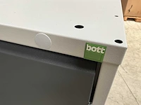Bott metalen kast met 2 planken en slot - afbeelding 9 van  9