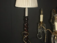 Bouiliote lamp met kristallen pendels, metalen wandlamp, tafellamp met stoffen kap (66,67,68) - afbeelding 3 van  5