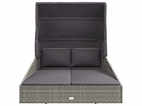 Bouncer met opvouwbaar dak grijs 200x114x128 cm geweven hars - afbeelding 3 van  8
