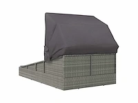 Bouncer met opvouwbaar dak grijs 200x114x128 cm geweven hars - afbeelding 5 van  8