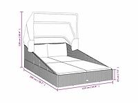 Bouncer met opvouwbaar dak grijs 200x114x128 cm geweven hars - afbeelding 8 van  8