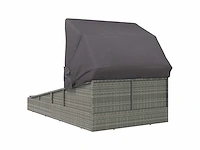 Bouncer met opvouwbaar dak grijs 200x114x128 cm geweven hars - afbeelding 5 van  8