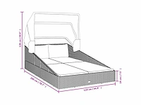 Bouncer met opvouwbaar dak grijs 200x114x128 cm geweven hars - afbeelding 8 van  8