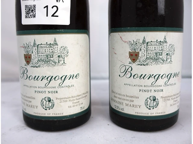 Bourgogne domaine marey 1995 (x2) - afbeelding 2 van  3