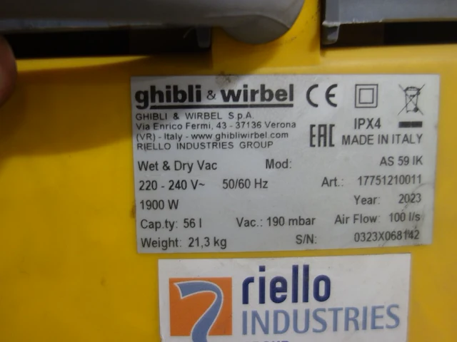 Bouwstofzuiger ghibli & wirbel - afbeelding 3 van  4