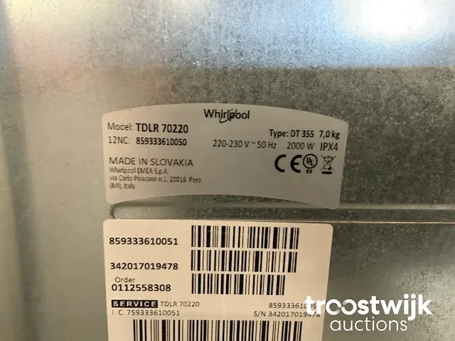 Bovenlader wasmachine - afbeelding 8 van  9