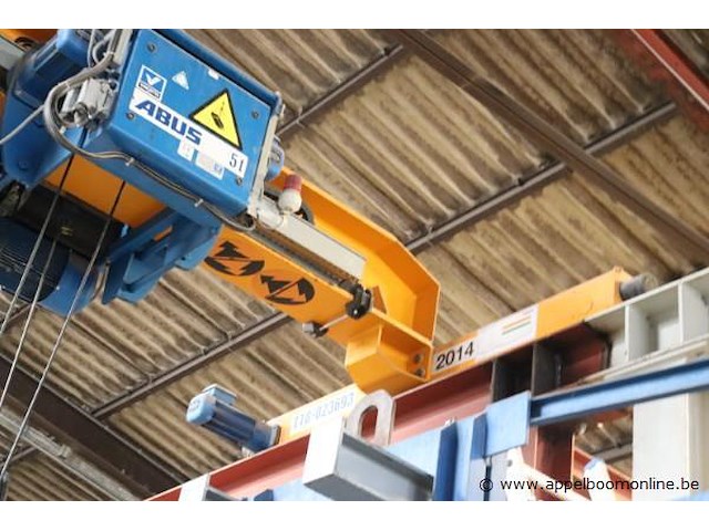 Bovenloopkraan abus, cap 5t, overspanning plm 12m, bj 2014 - afbeelding 3 van  4