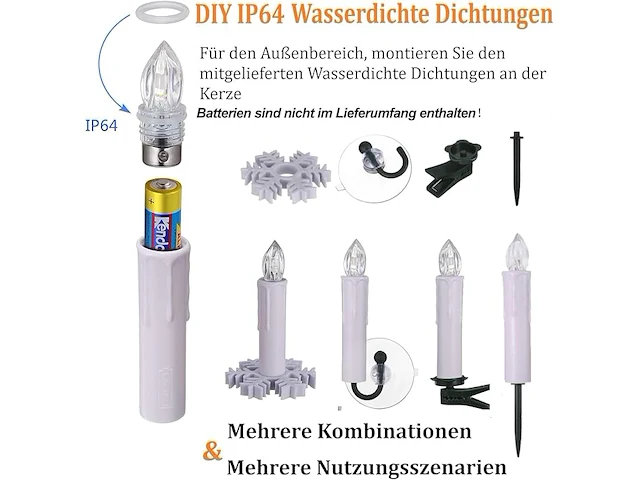 Bowka led-kaarshouders (40 stuks) - afbeelding 3 van  6