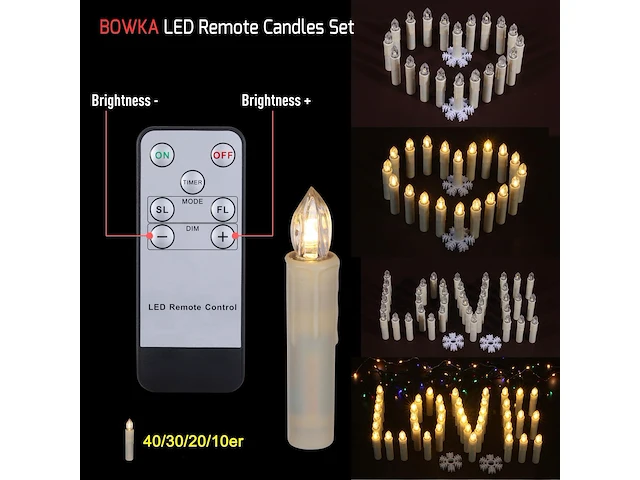 Bowka led-kaarshouders (40 stuks) - afbeelding 5 van  6
