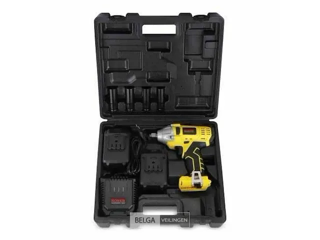 Boxer sr-024 accu slagmoersleutel met 4 maten dopsleutels en 2 accu’s - afbeelding 1 van  3