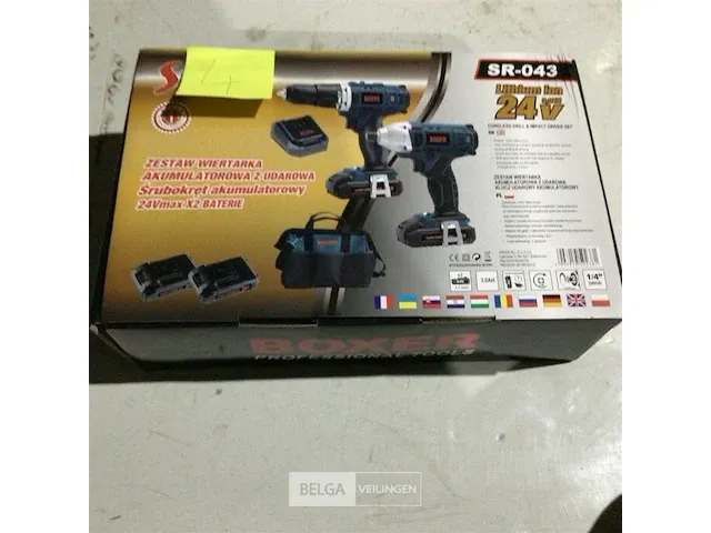 Boxer sr-043 combo pack boormachine + slagmoersleutel - afbeelding 1 van  3