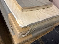 Boxspring 120x200 lichtgrijze stof - afbeelding 2 van  2