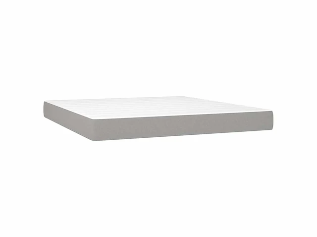 Boxspring compleet met matras lichtgrijs 160x200cm stof - levering enkel in belgië - afbeelding 7 van  10