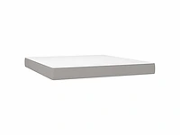 Boxspring compleet met matras lichtgrijs 160x200cm stof - levering enkel in belgië - afbeelding 7 van  10