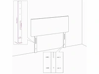 Boxspring compleet met matras lichtgrijs 160x200cm stof - levering enkel in belgië - afbeelding 9 van  10