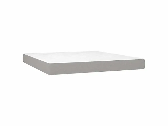 Boxspring compleet met matras lichtgrijs 160x200cm stof - afbeelding 7 van  10
