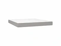 Boxspring compleet met matras lichtgrijs 160x200cm stof - afbeelding 7 van  10