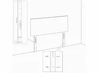 Boxspring compleet met matras lichtgrijs 160x200cm stof - afbeelding 9 van  10