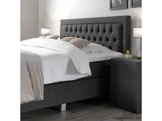 Boxspring italia banes, 180x200 cm, antraciet - afbeelding 5 van  9