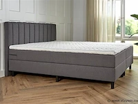 Boxspring lugano afmeting 140 x 200, antraciet - afbeelding 1 van  4