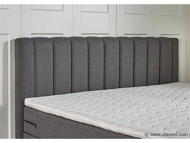 Boxspring lugano afmeting 160 x 200, antraciet - afbeelding 1 van  4