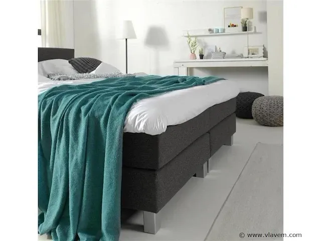 Boxspring miami 2.0, 140x200 cm, licht grijs - afbeelding 3 van  10