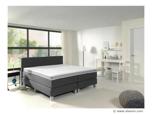 Boxspring miami 2.0, 160x200 cm, licht grijs - afbeelding 4 van  10