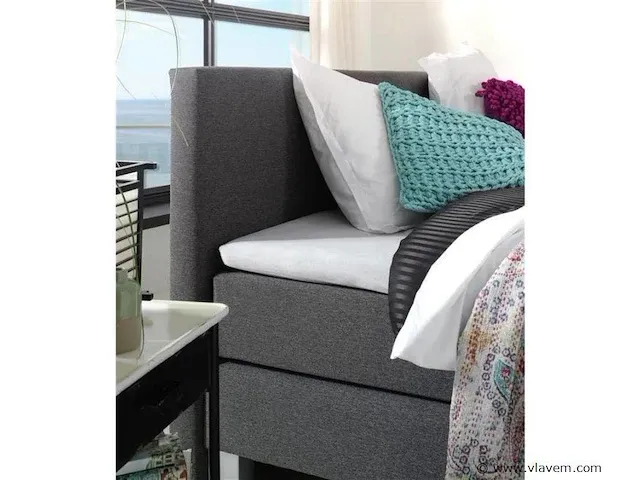 Boxspring miami 2.0, 160x200 cm, licht grijs - afbeelding 5 van  10