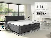 Boxspring miami 2.0, 160x200 cm, licht grijs - afbeelding 7 van  10