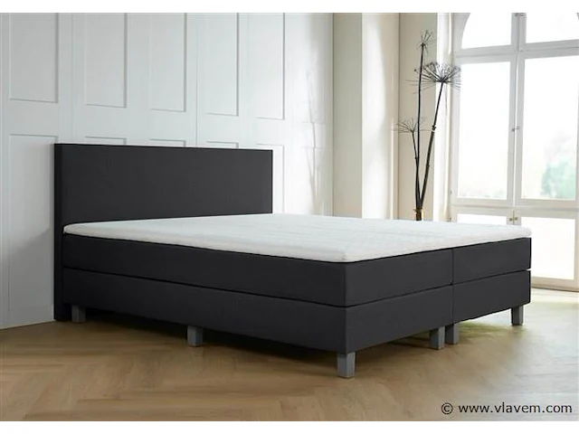 Boxspring turijn afmeting 140 x 200, antraciet - afbeelding 1 van  5