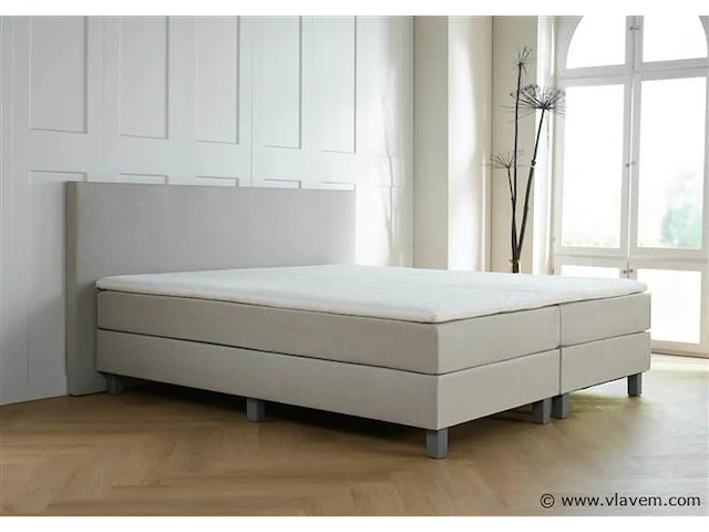 Boxspring venetie afmeting 140 x 200, antraciet - afbeelding 1 van  6