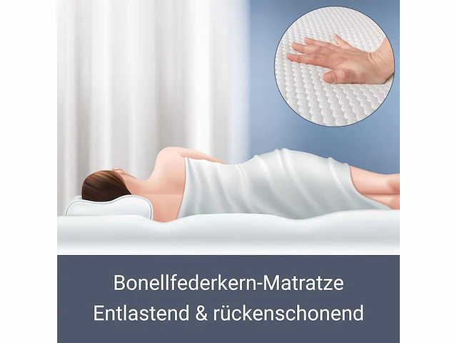 Boxspringbed 120 x 200 cm — eenvoudig bed met led-verlichting, topmatras en bonell springmatras - afbeelding 7 van  7