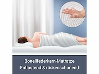 Boxspringbed 120 x 200 cm — eenvoudig bed met led-verlichting, topmatras en bonell springmatras - afbeelding 7 van  7