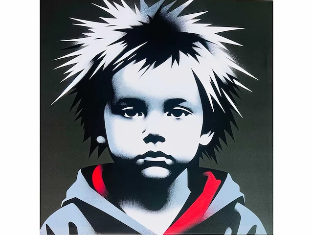 Boy - kleurenprint op canvas - afbeelding 1 van  4