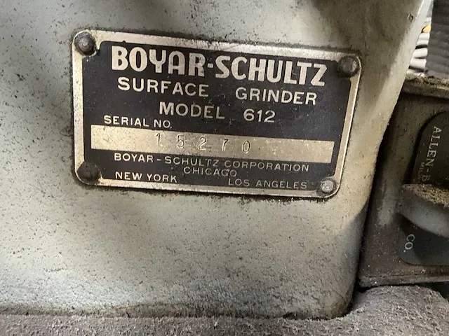 Boyar-schultz 612 vlakslijpmachine - afbeelding 8 van  8