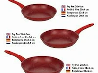 Braadpannenset rood - afbeelding 1 van  7