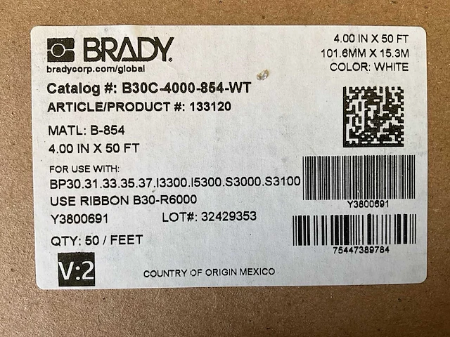 Brady. b30c-4000-854 wt. labelprinter houder. (2x) - afbeelding 3 van  3