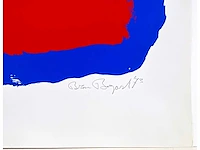 Bram bogart - rood in blauw - litho - afbeelding 3 van  8
