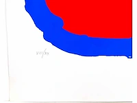Bram bogart - rood in blauw - litho - afbeelding 4 van  8
