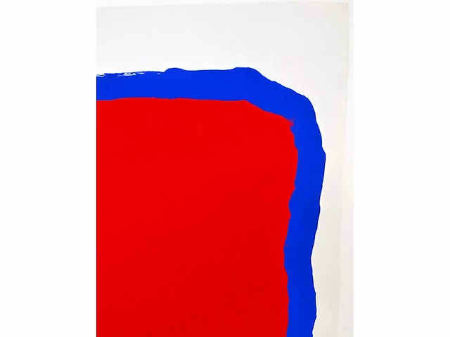 Bram bogart - rood in blauw - litho - afbeelding 6 van  8