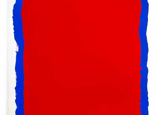 Bram bogart - rood in blauw - litho - afbeelding 7 van  8