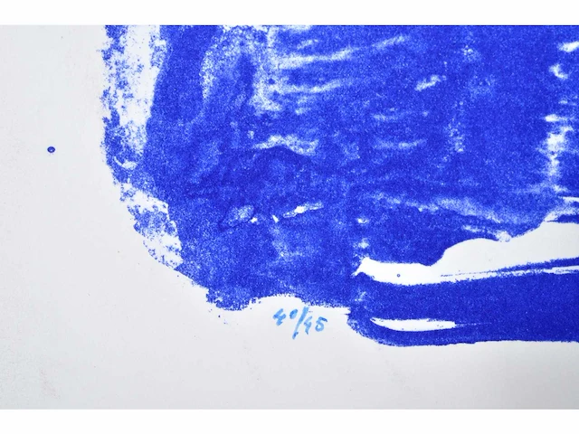 Bram bogart (1921-2012) - blauw - zeefdruk - afbeelding 4 van  6