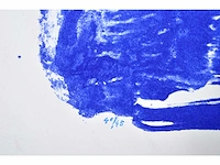 Bram bogart (1921-2012) - blauw - zeefdruk - afbeelding 4 van  6